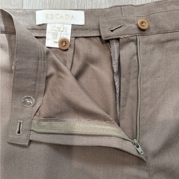 Vintage Escada Tan Women's Trousers size 42 - Picture 3 of 7